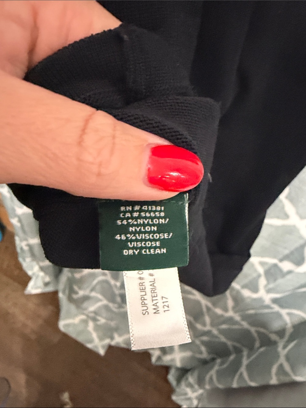 Lauren Ralph Lauren Black Long-Sleeve Dress with White Collar and Cuffs - Picture 6 of 12